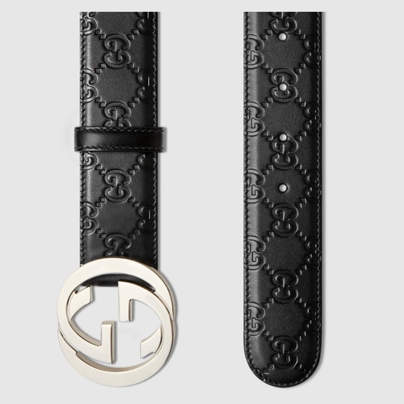 Gucci Other - NWT GUCCI interlocking GG buckle leather belt